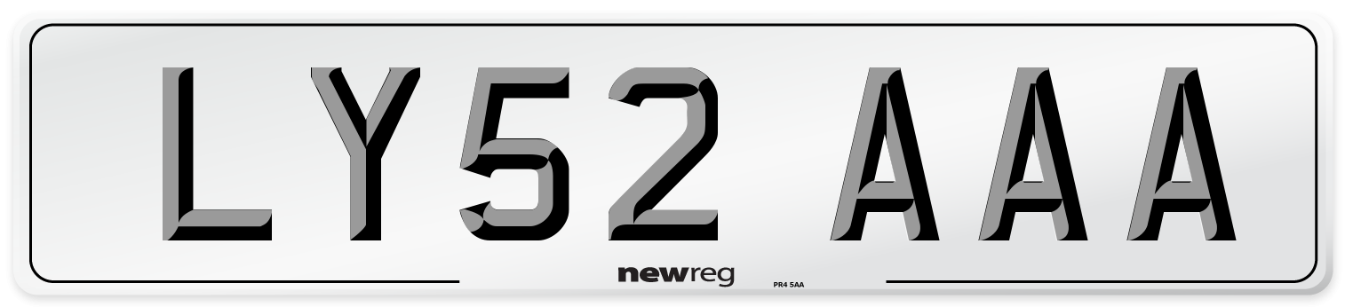 LY52 AAA Number Plate from New Reg